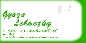 gyozo lehoczky business card